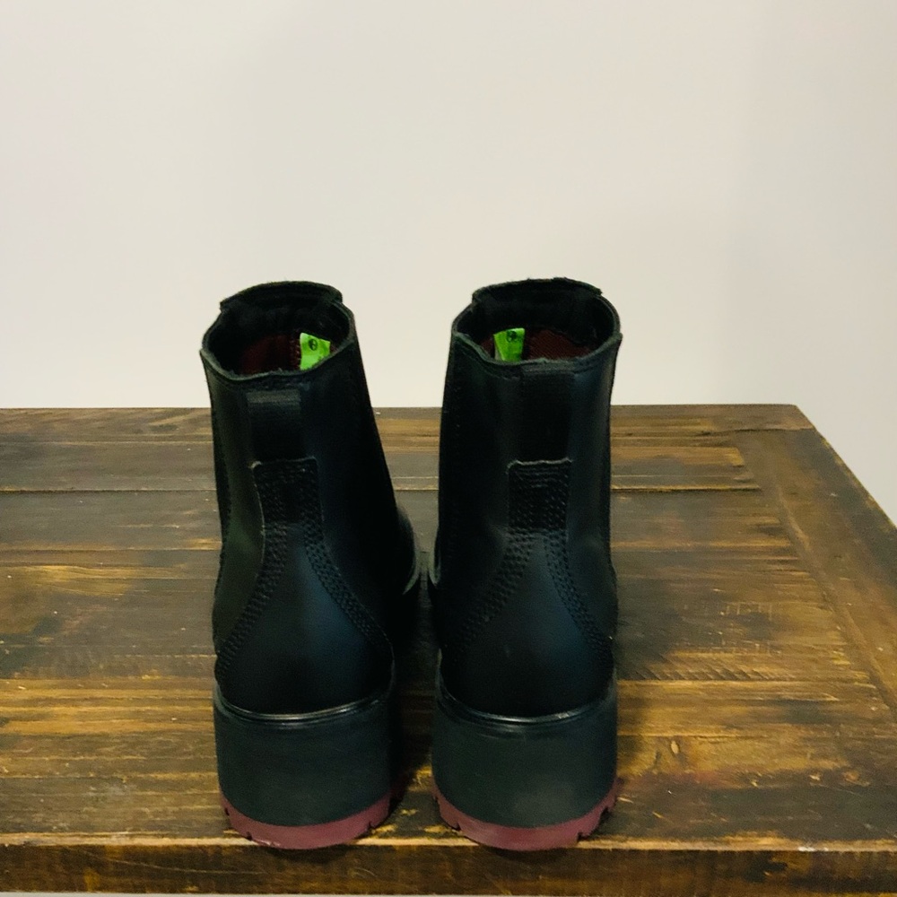 Timberland Kori Park Chelsea boots black leather block heel and red sole Sz 9.5 - Picture 6 of 10